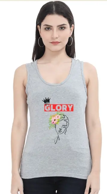 Female Tank Top Grey Melange